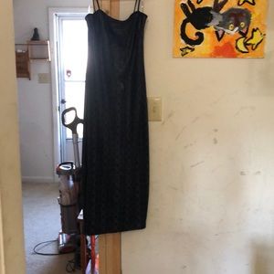 Faux snake skin dress in blue